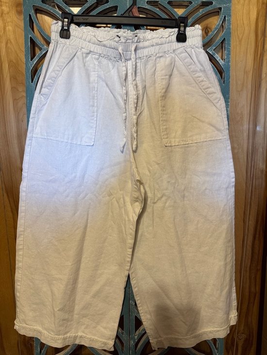 Gloria Vanderbilt Pants - Gloria Vanderbilt white/pearl Cropped Drawstring Pants